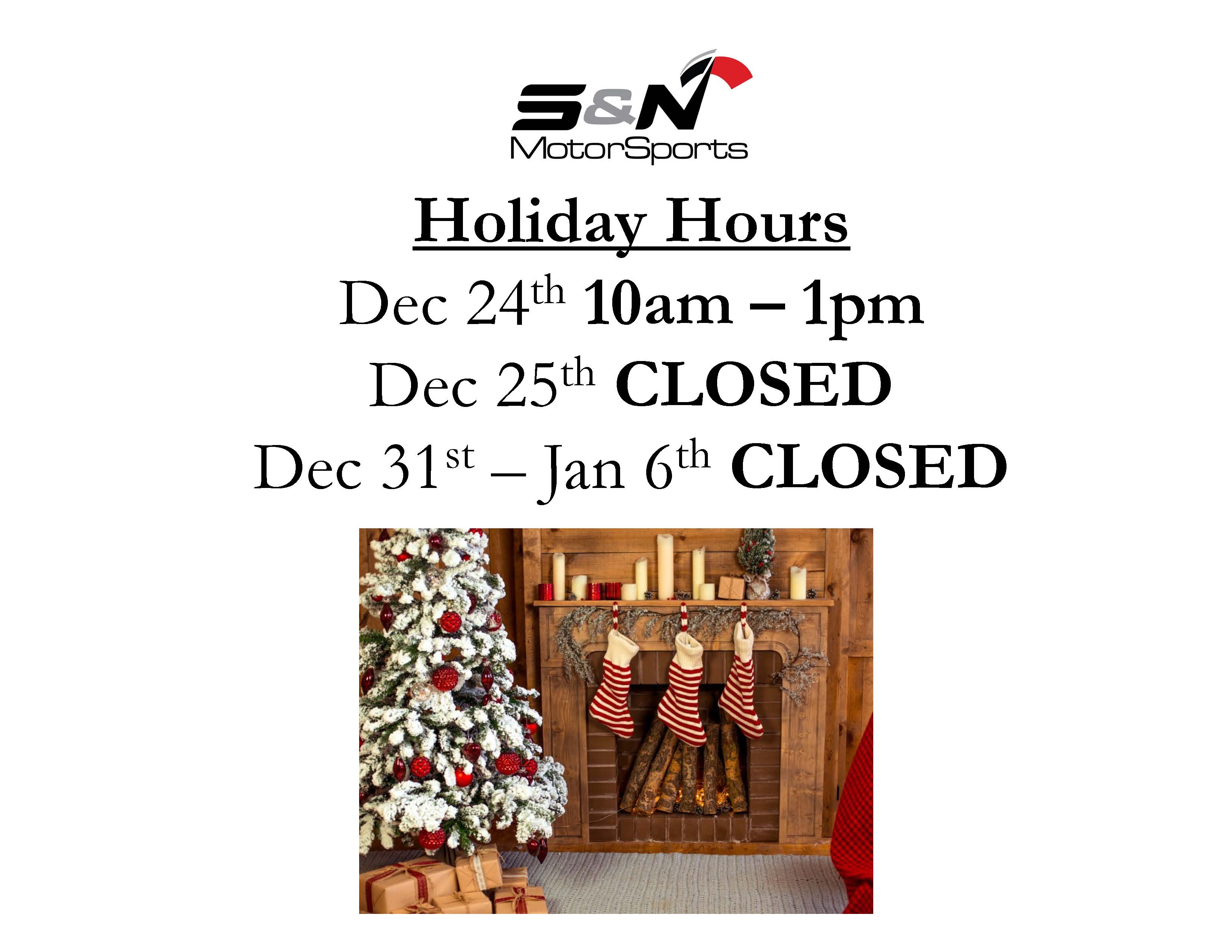 Holiday Hours